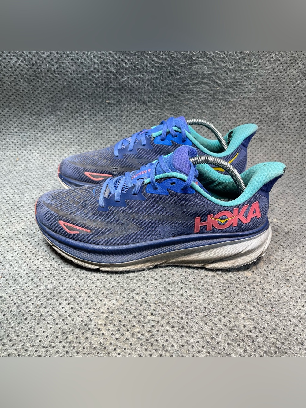 Hoka One One Clifton 9 Blue Running Shoes Size 10.5 Women’s